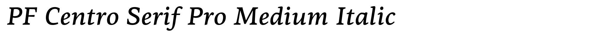 PF Centro Serif Pro Medium Italic image
